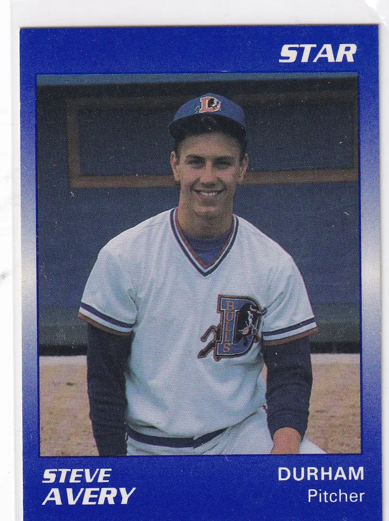 1989 STAR #67 STEVE AVERY BLUE- ATLANTA BRAVES