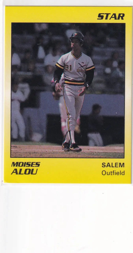 1989 STAR #93 MOISES ALOU- PITTSBURGH PIRATES - Baseball Card Single