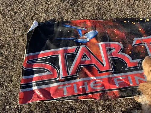 1989 STAR TREK V The Final Frontier MOVIE VINYL POSTER BANNER HUGE 10’x3’ RARE - Entertainment Memorabilia