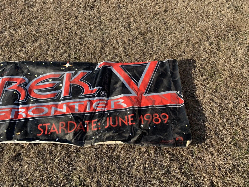 1989 STAR TREK V The Final Frontier MOVIE VINYL POSTER BANNER HUGE 10’x3’ RARE - Entertainment Memorabilia