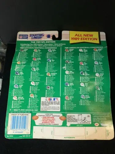 1989 NFL Starting Lineup card featuring Eugene Lockhart from the Cowboys collectible set