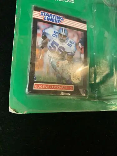Eugene Lockhart 1989 Starting Lineup Football card with sealed Cowboys figure and helmet