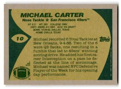 1989 Topps #10 Michael Carter