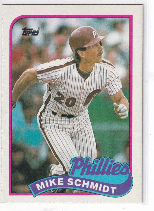 1989 TOPPS #100 MIKE SCHMIDT- PHILADELPHIA PHILLIES - Baseball Card Single