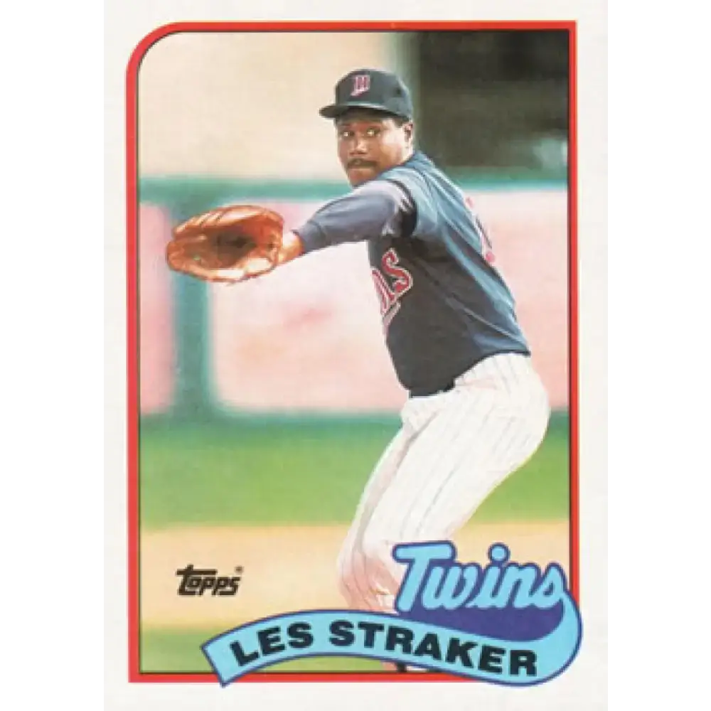 1989 Topps #101 Les Straker NM-MT Minnesota Twins Baseball Card - Baseball Card Single