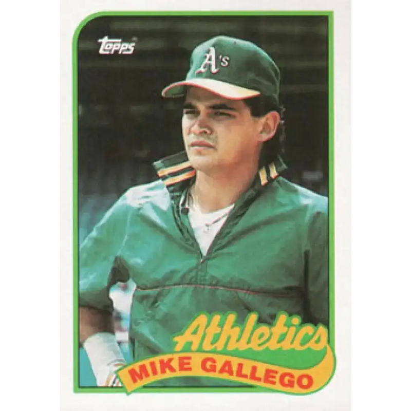 1989 Topps #102 Mike Gallego NM-MT Oakland Athletics Baseball Card - Baseball Card Single