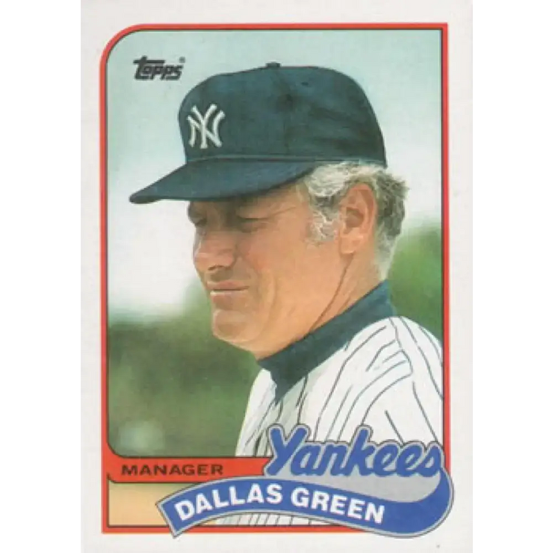 1989 Topps #104 Dallas Green MG NM-MT New York Yankees Baseball Card - Baseball Card Single