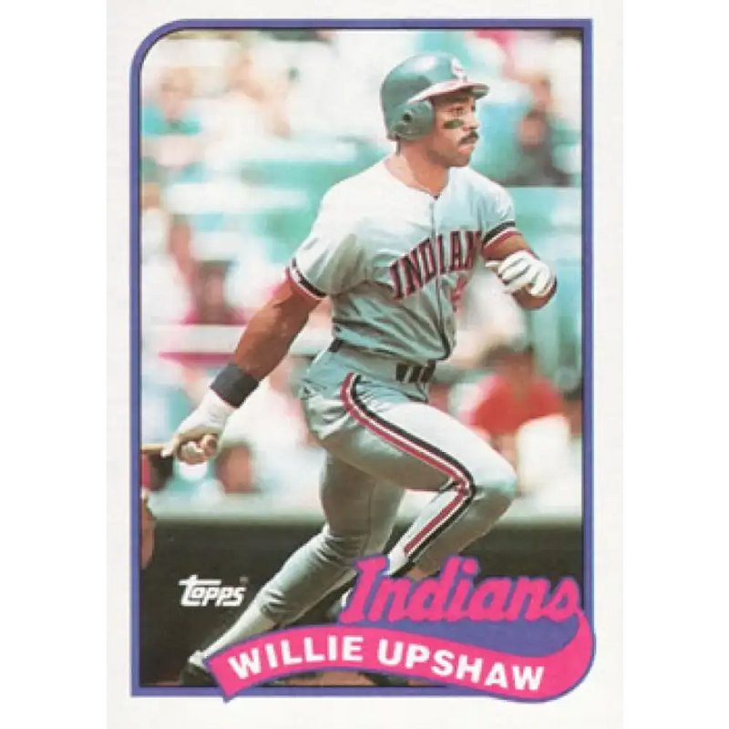 1989 Topps #106 Willie Upshaw NM-MT Cleveland Indians Baseball Card - Baseball Card Single
