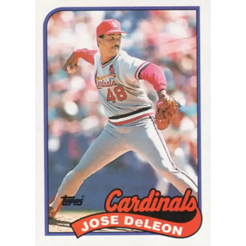 1989 Topps #107 Jose DeLeon NM-MT St. Louis Cardinals Baseball Card - Baseball Card Single