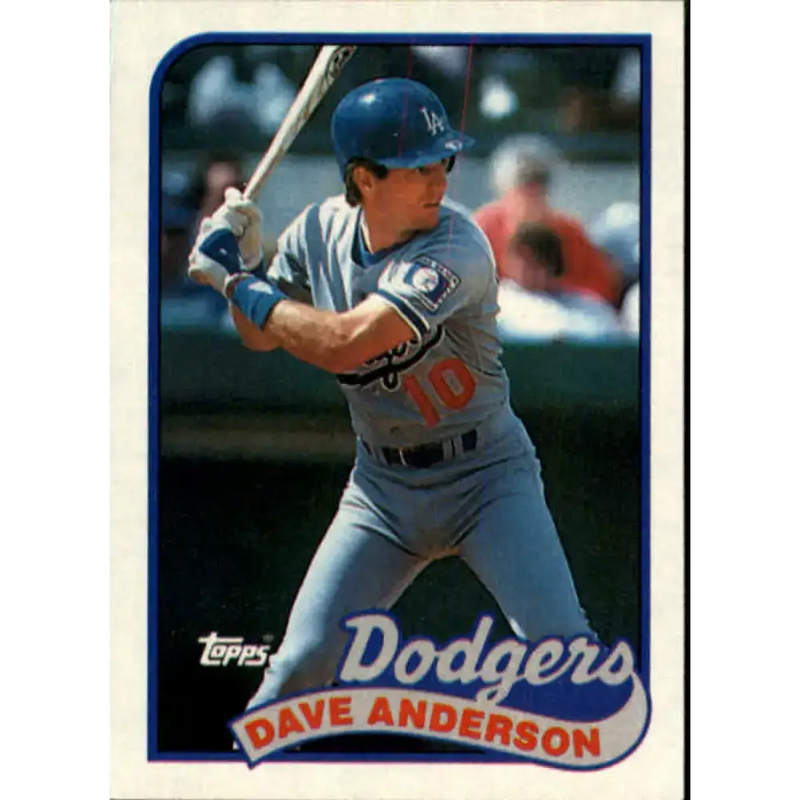 1989 Topps #117 Dave Anderson NM-MT Los Angeles Dodgers Baseball Card - Baseball Card Single