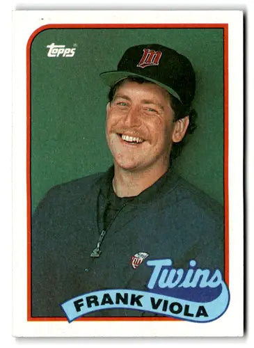 Original gloss Frank Viola baseball card from 1989 Topps Twins NM Near Mint