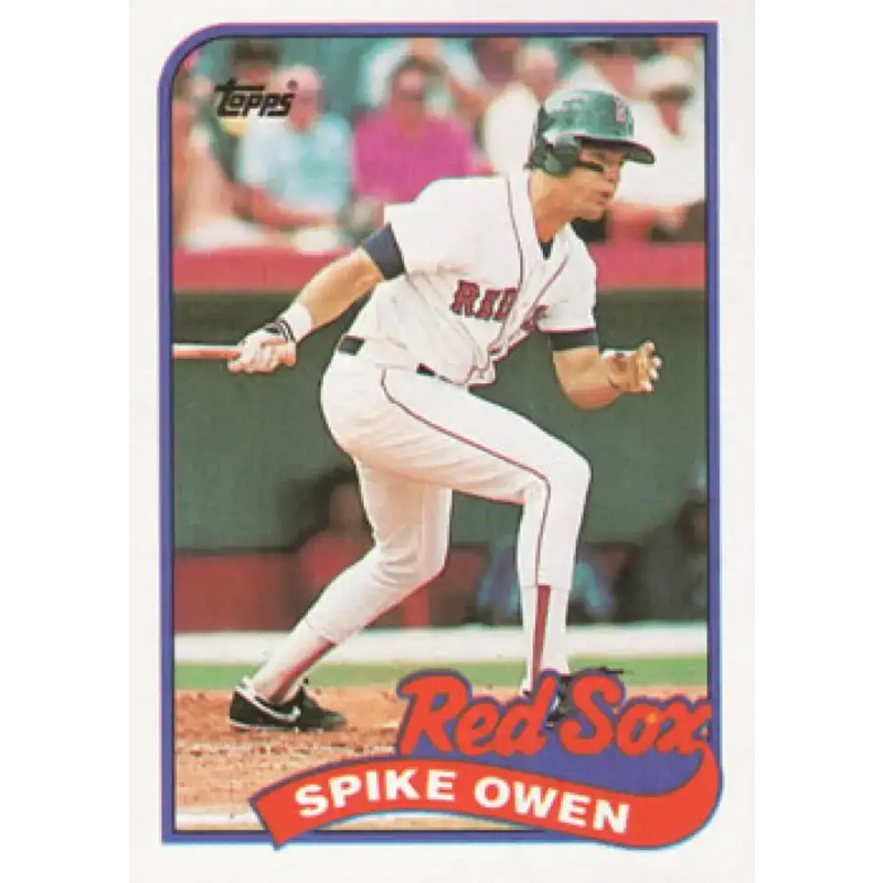 1989 Topps #123 Spike Owen NM-MT Boston Red Sox Baseball Card - Baseball Card Single