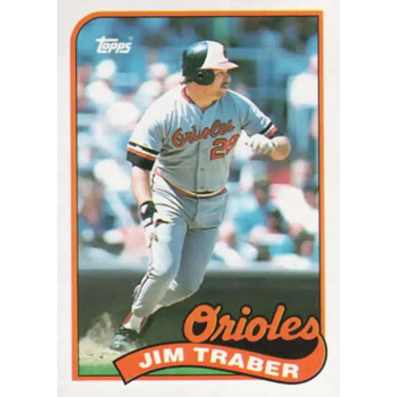 1989 Topps #124 Jim Traber NM-MT Baltimore Orioles Baseball Card - Baseball Card Single