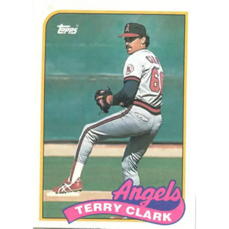 1989 Topps #129 Terry Clark NM-MT RC Rookie California Angels Baseball Card - Baseball Card Single