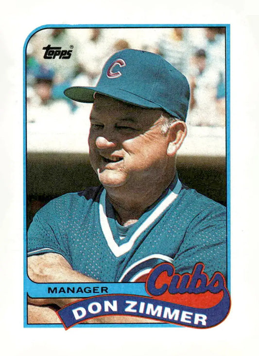 1989 Topps Don Zimmer baseball card displayed in 1989 Topps #134 Zimmer baseball card