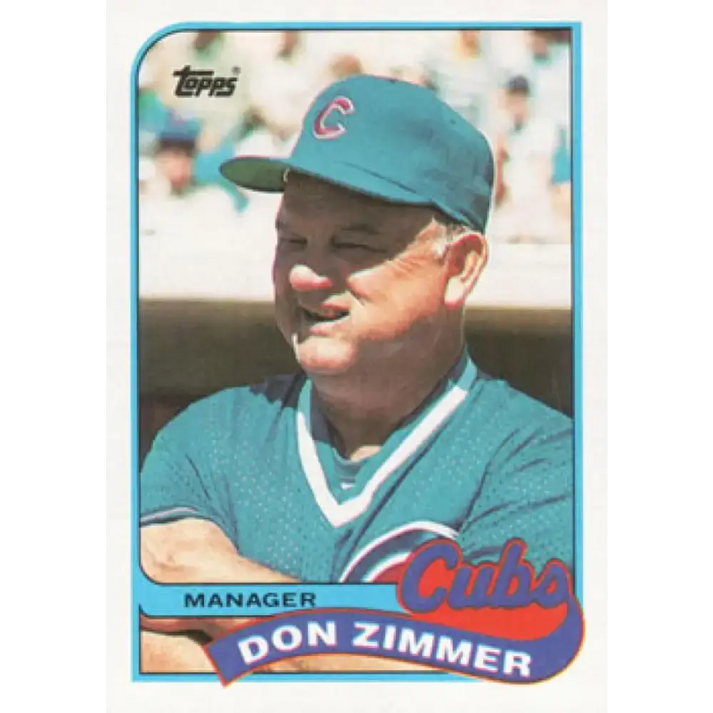 1989 Topps #134 Don Zimmer MG NM-MT Chicago Cubs Baseball Card - Baseball Card Single