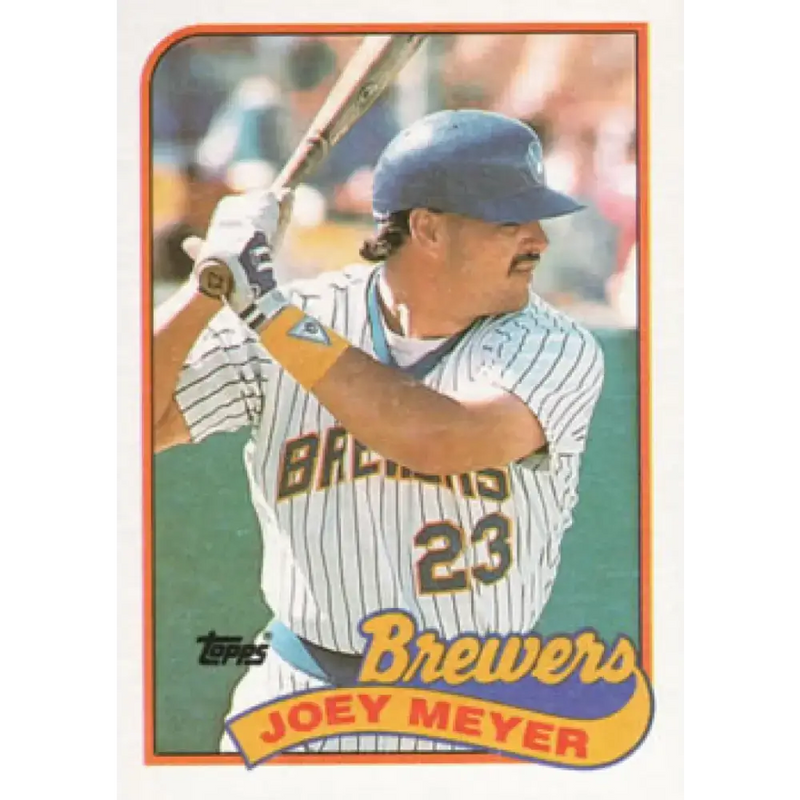 1989 Topps #136 Joey Meyer NM-MT Milwaukee Brewers Baseball Card - Baseball Card Single