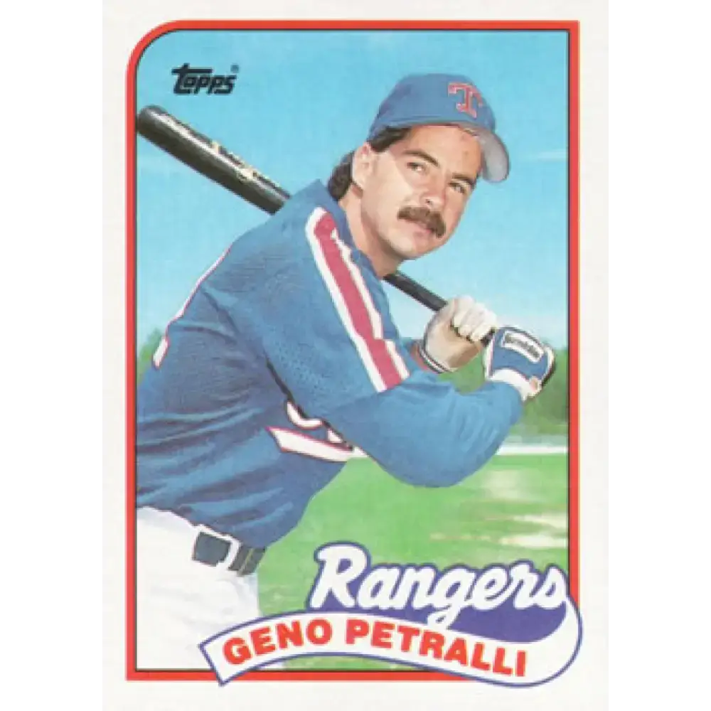 1989 Topps #137 Geno Petralli NM-MT Texas Rangers Baseball Card - Baseball Card Single