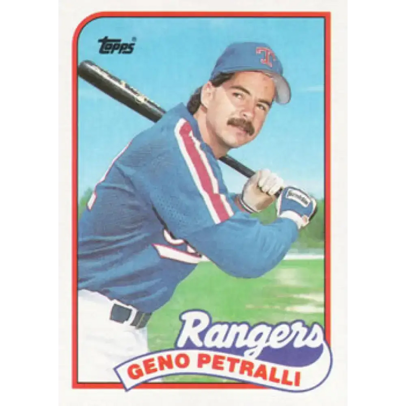 1989 Topps #137 Geno Petralli NM-MT Texas Rangers Baseball Card - Baseball Card Single