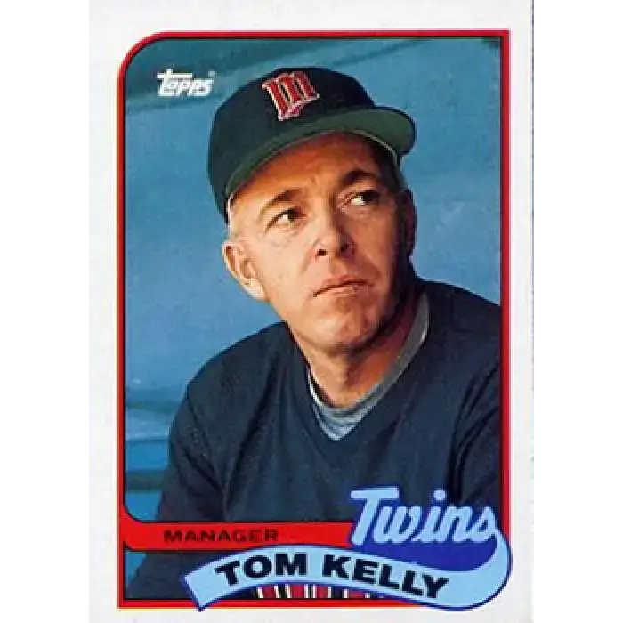 1989 Topps #14 Tom Kelly MG NM-MT Minnesota Twins Baseball Card - Baseball Card Single