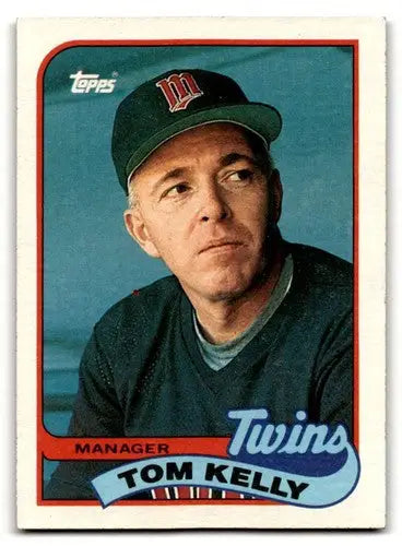 1989 Topps #14 Tom Kelly Minnesota Twins Baseball Cards EX/NM ID:61569 - Baseball Card Single