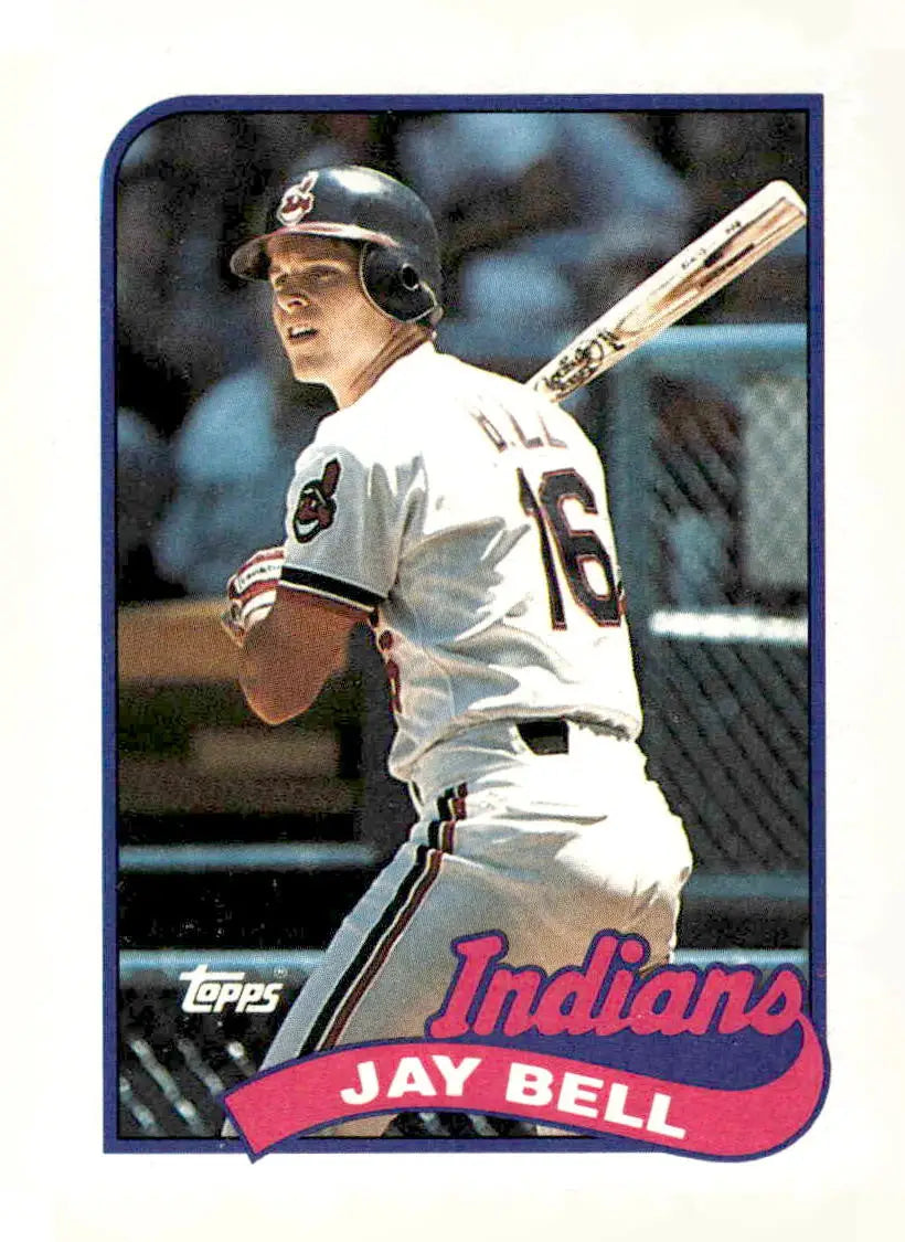 1989 Topps Jay Bell baseball card featuring Jay Bell of the Cleveland Indians
