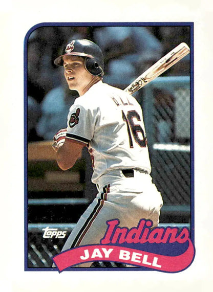 1989 Topps Jay Bell baseball card featuring Jay Bell of the Cleveland Indians