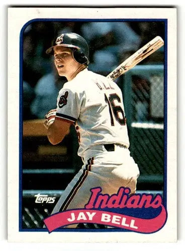 Original gloss Jay Bell Cleveland baseball card from 1989 Topps #144 Bell Cleveland Indians