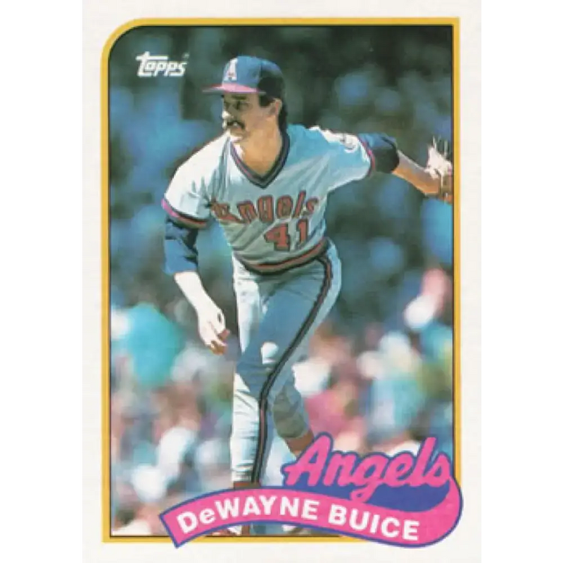 1989 Topps #147 De Wayne Buice NM-MT California Angels Baseball Card - Baseball Card Single