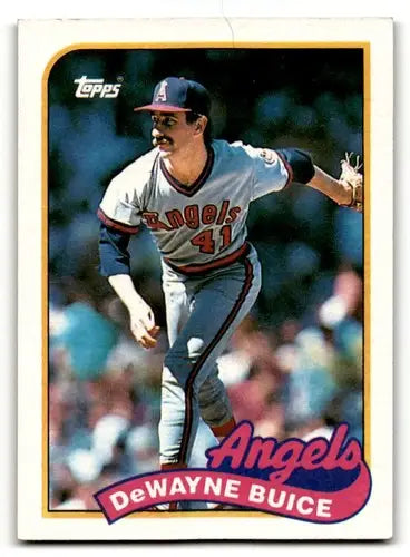 1989 Topps #147 DeWayne Buice California Angels Baseball Cards EX/NM ID:61571