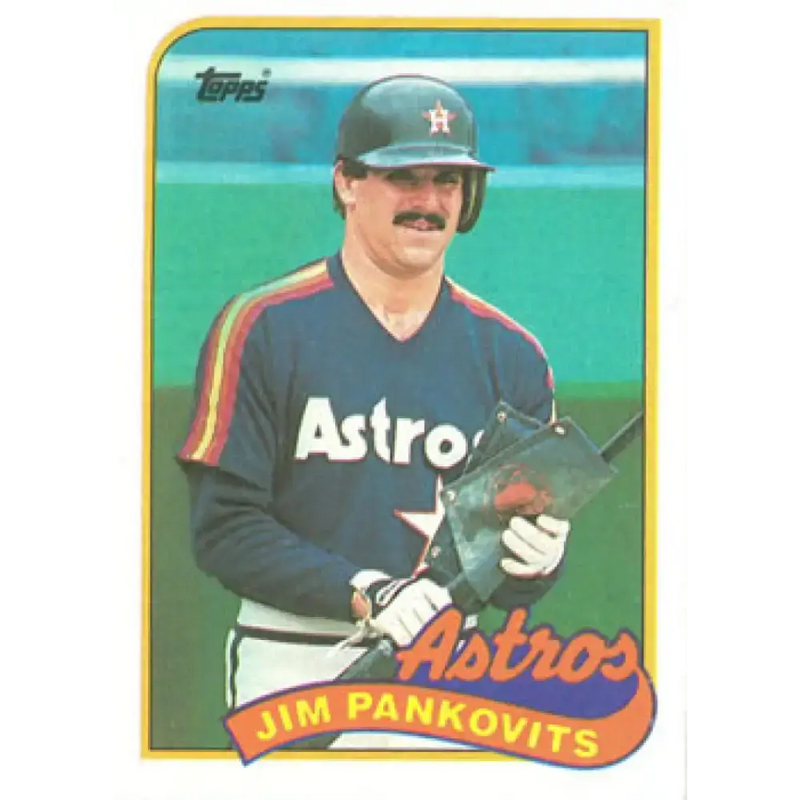 1989 Topps #153 Jim Pankovits NM-MT Houston Astros Baseball Card - Baseball Card Single