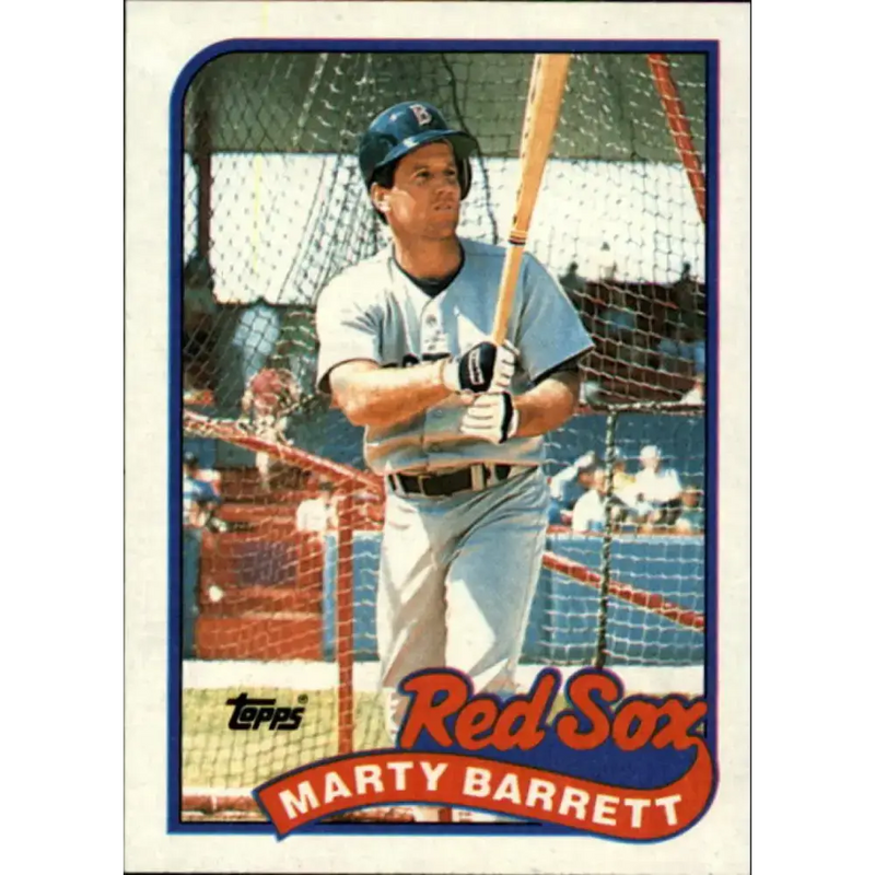 1989 Topps #155 Marty Barrett NM-MT Boston Red Sox Baseball Card - Baseball Card Single