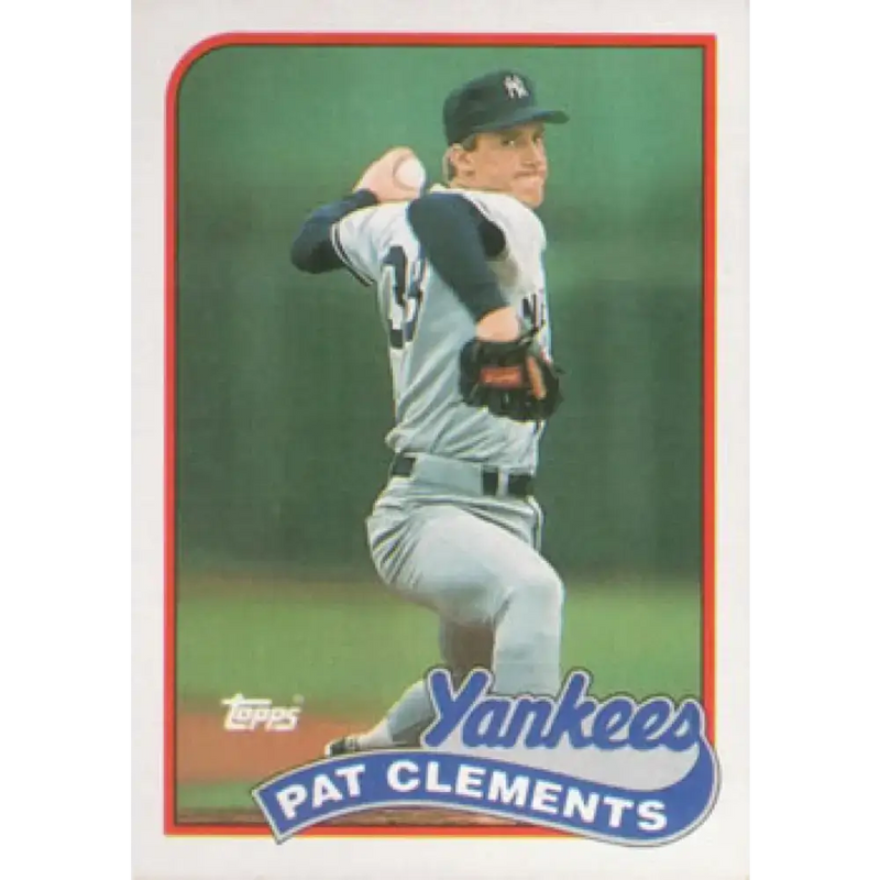 1989 Topps #159 Pat Clements NM-MT New York Yankees Baseball Card - Baseball Card Single