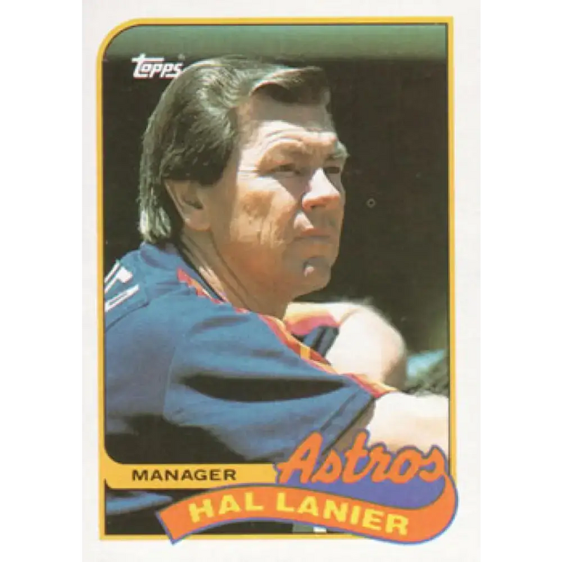 1989 Topps #164 Hal Lanier MG NM-MT Houston Astros Baseball Card - Baseball Card Single