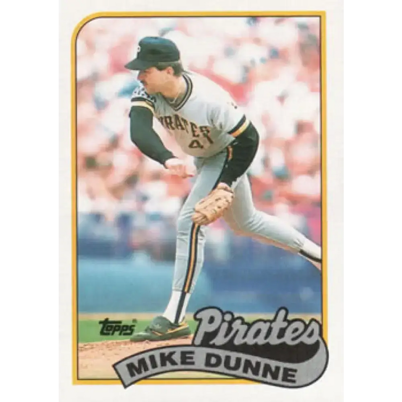 1989 Topps #165 Mike Dunne UER NM-MT Pittsburgh Pirates Baseball Card - Baseball Card Single