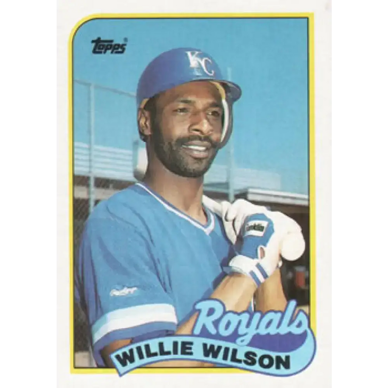 1989 Topps #168 Willie Wilson NM-MT Kansas City Royals Baseball Card - Baseball Card Single