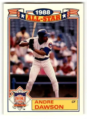 Andre Dawson Chicago baseball card from 1989 Topps series near mint condition