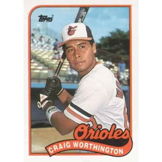1989 Topps #181 Craig Worthington NM-MT Baltimore Orioles Baseball Card - Baseball Card Single