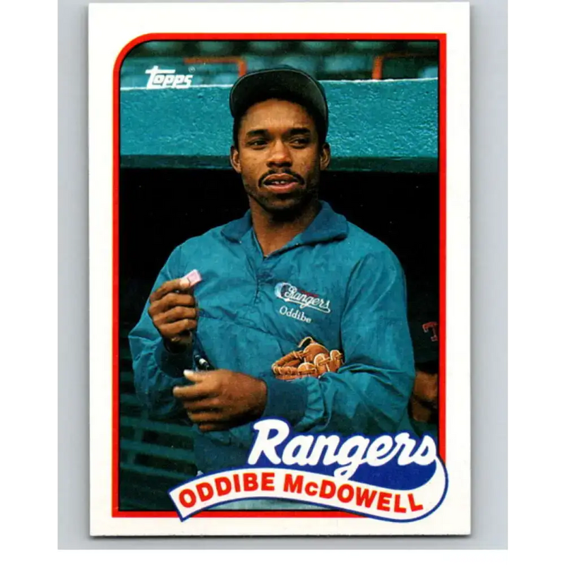 1989 Topps #183 Oddibe McDowell NM-MT Texas Rangers Baseball Card - Baseball Card Single