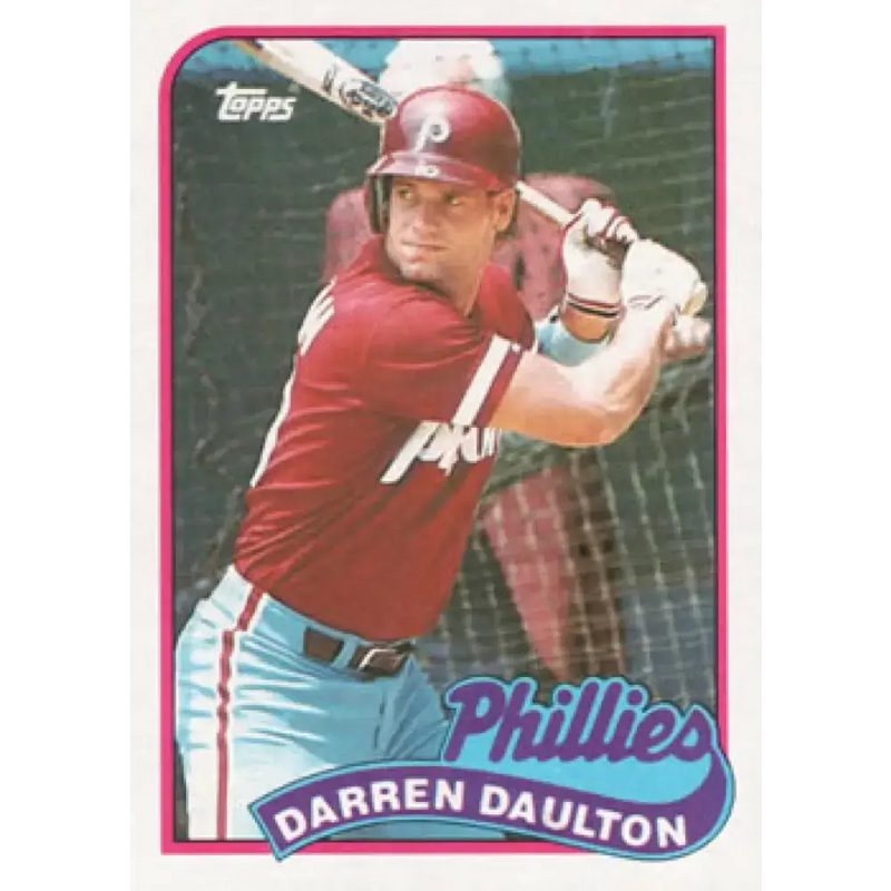 1989 Topps #187 Darren Daulton NM-MT Philadelphia Phillies Baseball Card - Baseball Card Single
