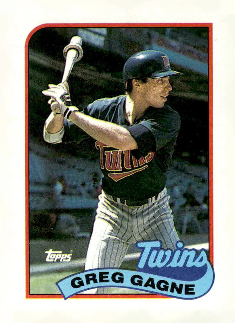 Vintage Greg Gagne baseball card from 1989 Topps #19 featuring Greg Gagne of the Minnesota Twins