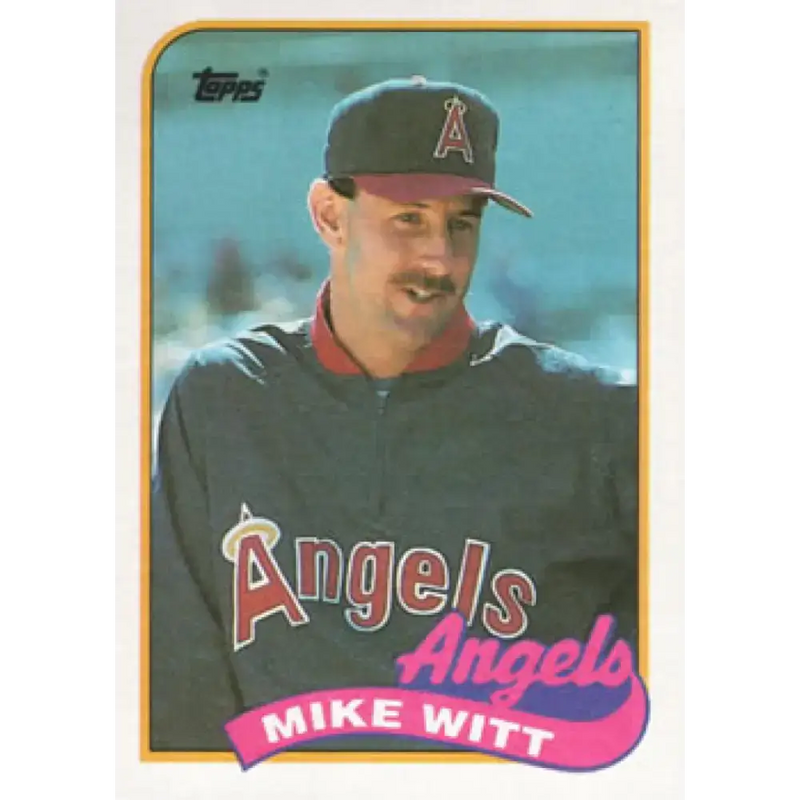 1989 Topps #190 Mike Witt NM-MT California Angels Baseball Card - Baseball Card Single