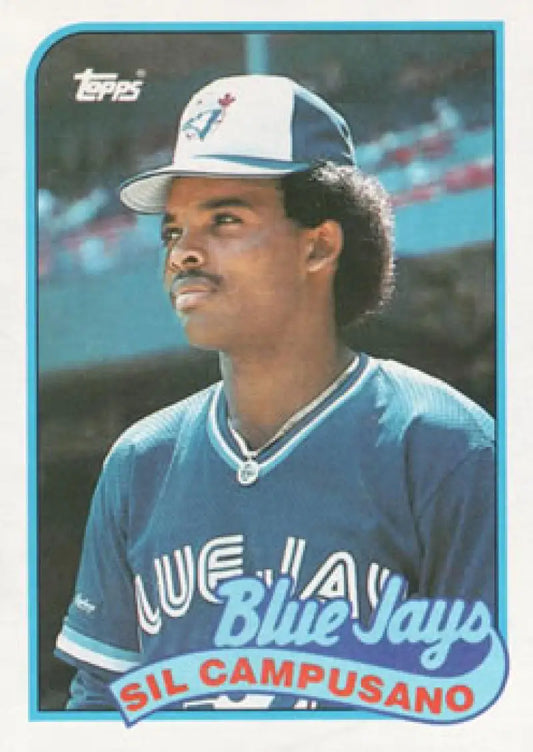 Vintage 1989 Topps baseball card of Sil Campusano from the Toronto Blue Jays