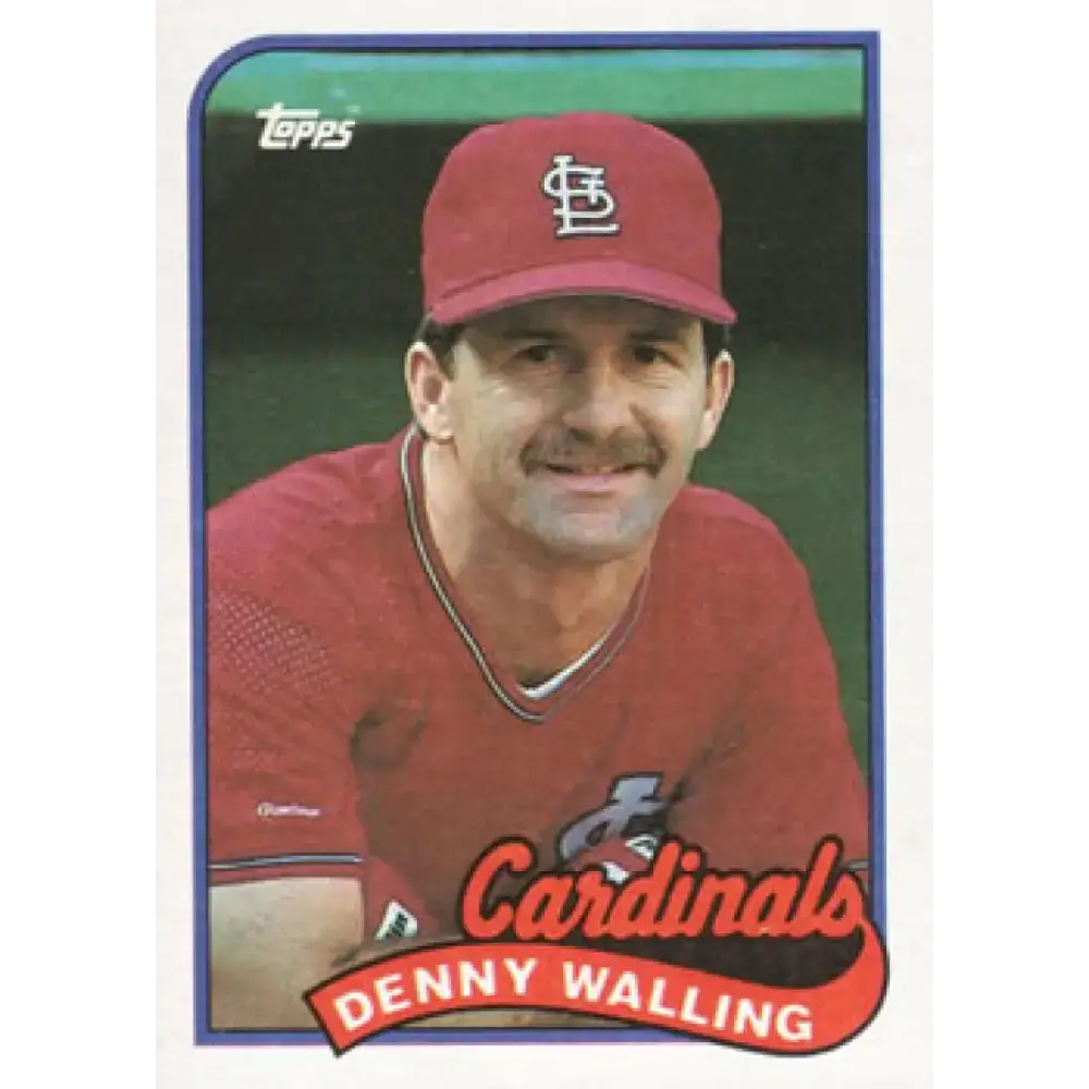 1989 Topps #196 Denny Walling NM-MT St. Louis Cardinals Baseball Card - Baseball Card Single