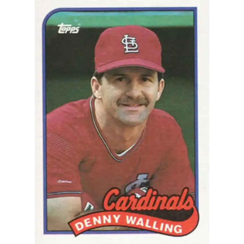 1989 Topps #196 Denny Walling NM-MT St. Louis Cardinals Baseball Card - Baseball Card Single