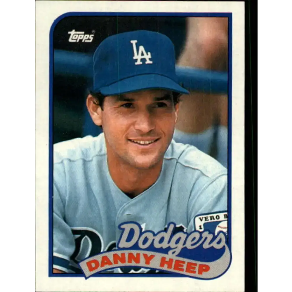 1989 Topps #198 Danny Heep NM-MT Los Angeles Dodgers Baseball Card - Baseball Card Single