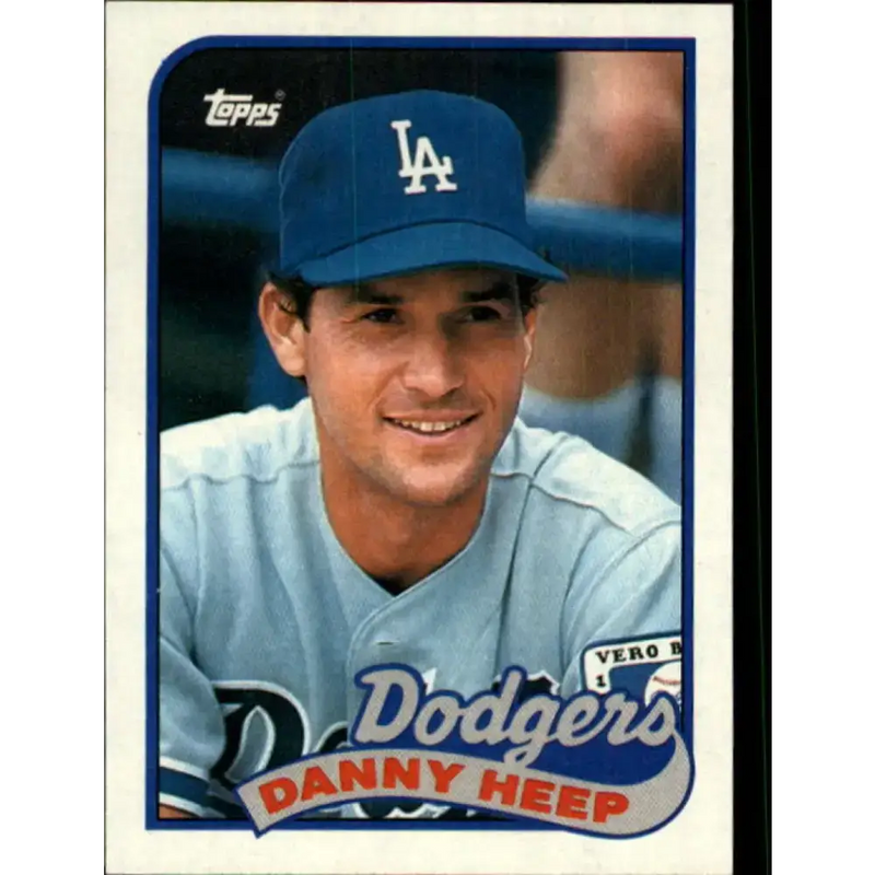 1989 Topps #198 Danny Heep NM-MT Los Angeles Dodgers Baseball Card - Baseball Card Single
