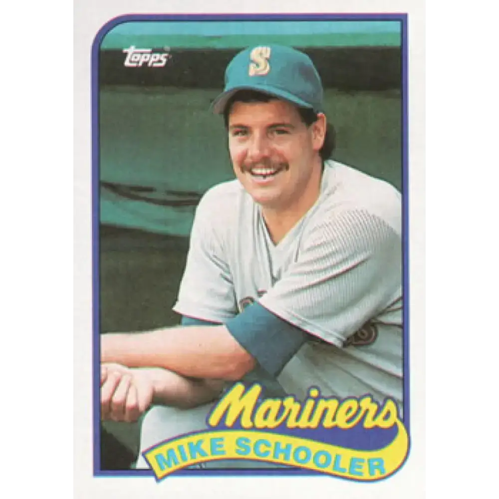 1989 Topps #199 Mike Schooler NM-MT RC Rookie Seattle Mariners Baseball Card - Baseball Card Single