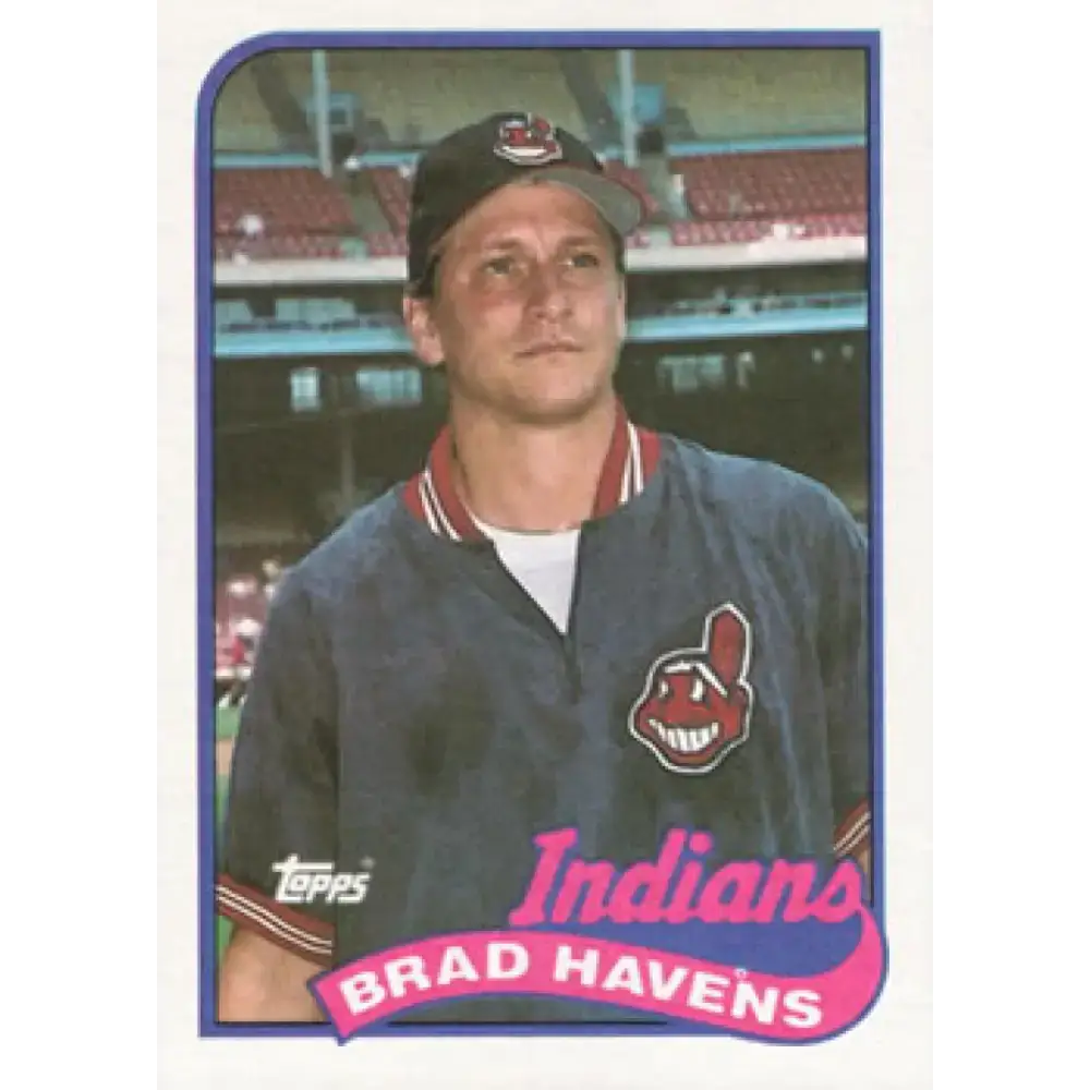 1989 Topps #204 Brad Havens NM-MT Cleveland Indians Baseball Card - Baseball Card Single
