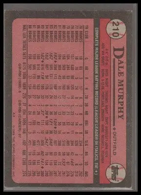 1989 Topps #210 Dale Murphy
